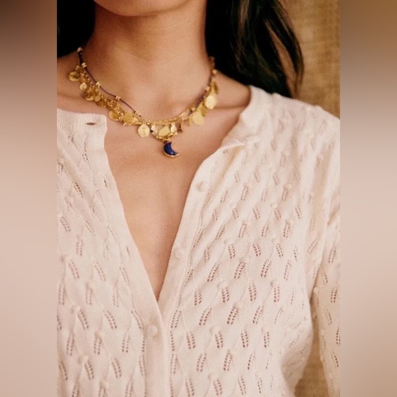 Sezane Philippe Cardigan in Cream - Small - Picture 2 of 7